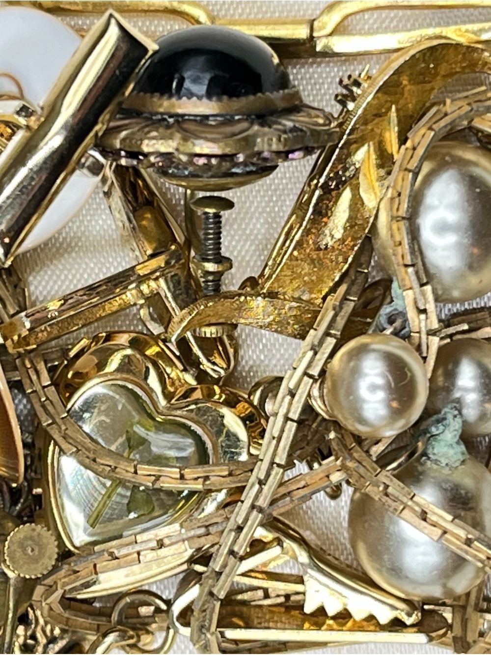 Vintage Antique Junk Drawer Jewelry Lot - repair, repurpose GF - Picture 10 of 10